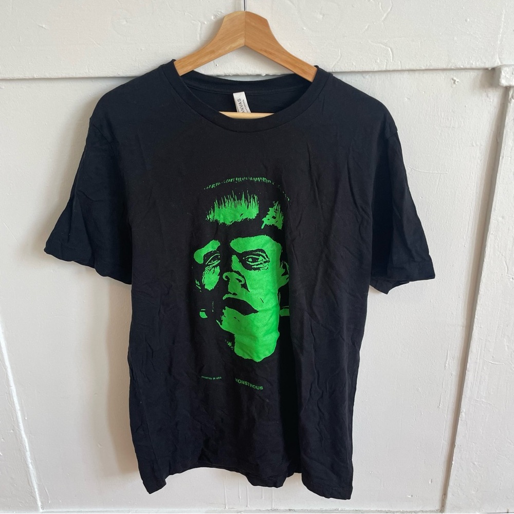 Bella Canvas Black Tee with Neon Green Graphic